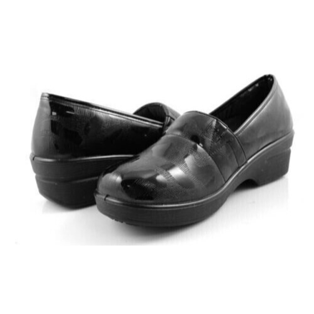 Laforst Women Printed Jamie Slip Resistant Slip On Clog Black 9